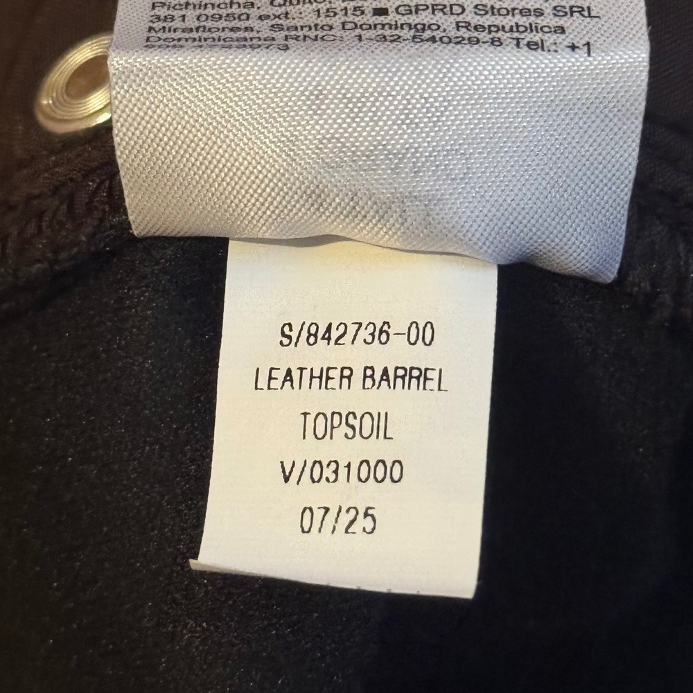 NWT Old Navy Faux Leather Barrel Leg Pants Brown Size 4 Tall - Picture 10 of 12